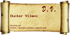 Ducker Vilmos névjegykártya
