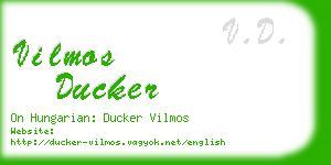 vilmos ducker business card